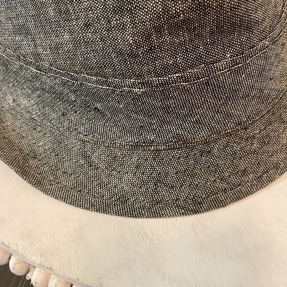 Linen and viscose gray hat - Picture 5 of 7